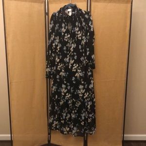 H&M boho navy/flower dress